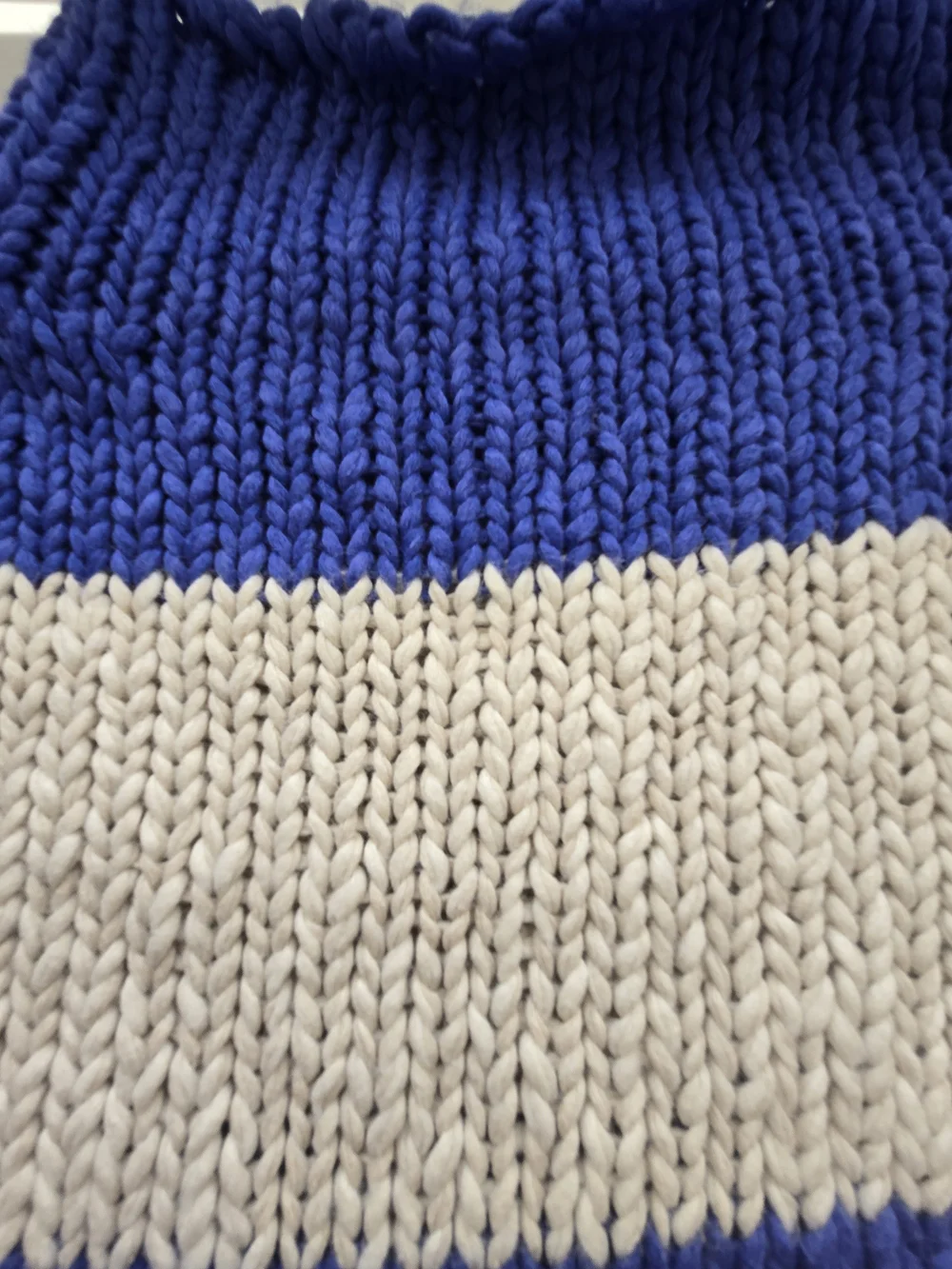 NWT Free People Opal Rollneck Knit Stripe Sweater Cobalt Blue Cream Rugby Top -S